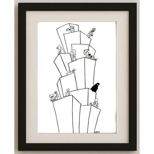 Deniz Koç 29x21cm Orijinal Karikatür BOD00332