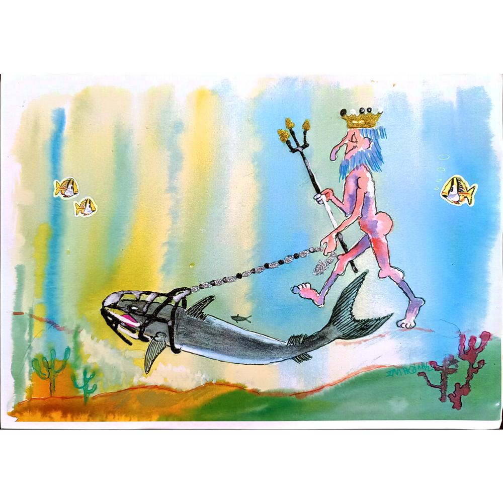 Unknown 29x21cm Orijinal Karikatür BOD00336