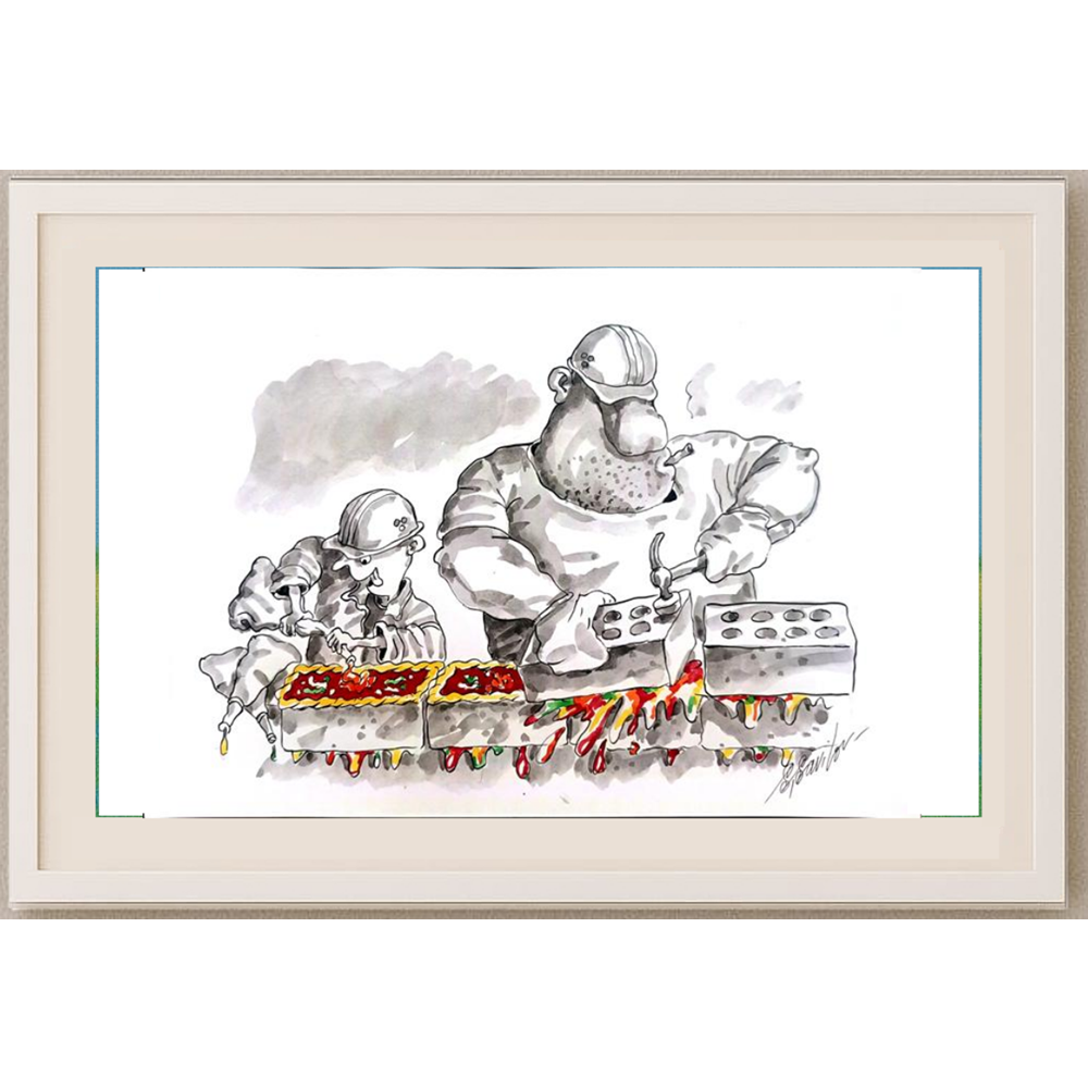Sergey Savilov 29x21cm Orijinal Karikatür BOD00337