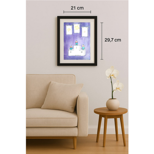 Hu Xuming 29x21cm Orijinal Karikatür BOD00338