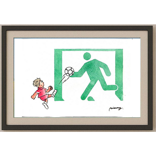 lou Pei Dong 29x21cm Orijinal Karikatür BOD00339
