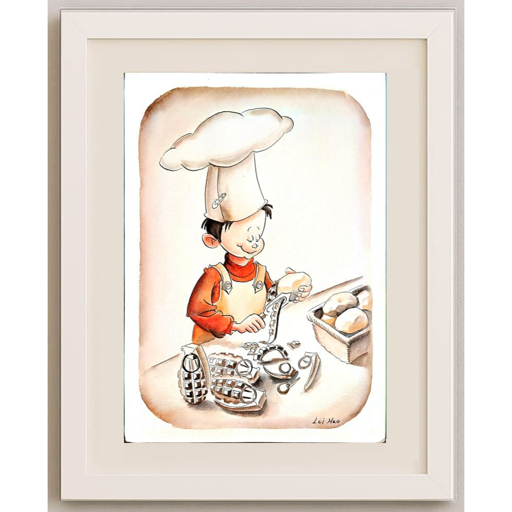 Lei Hao 29x21cm Orijinal Karikatür BOD00342