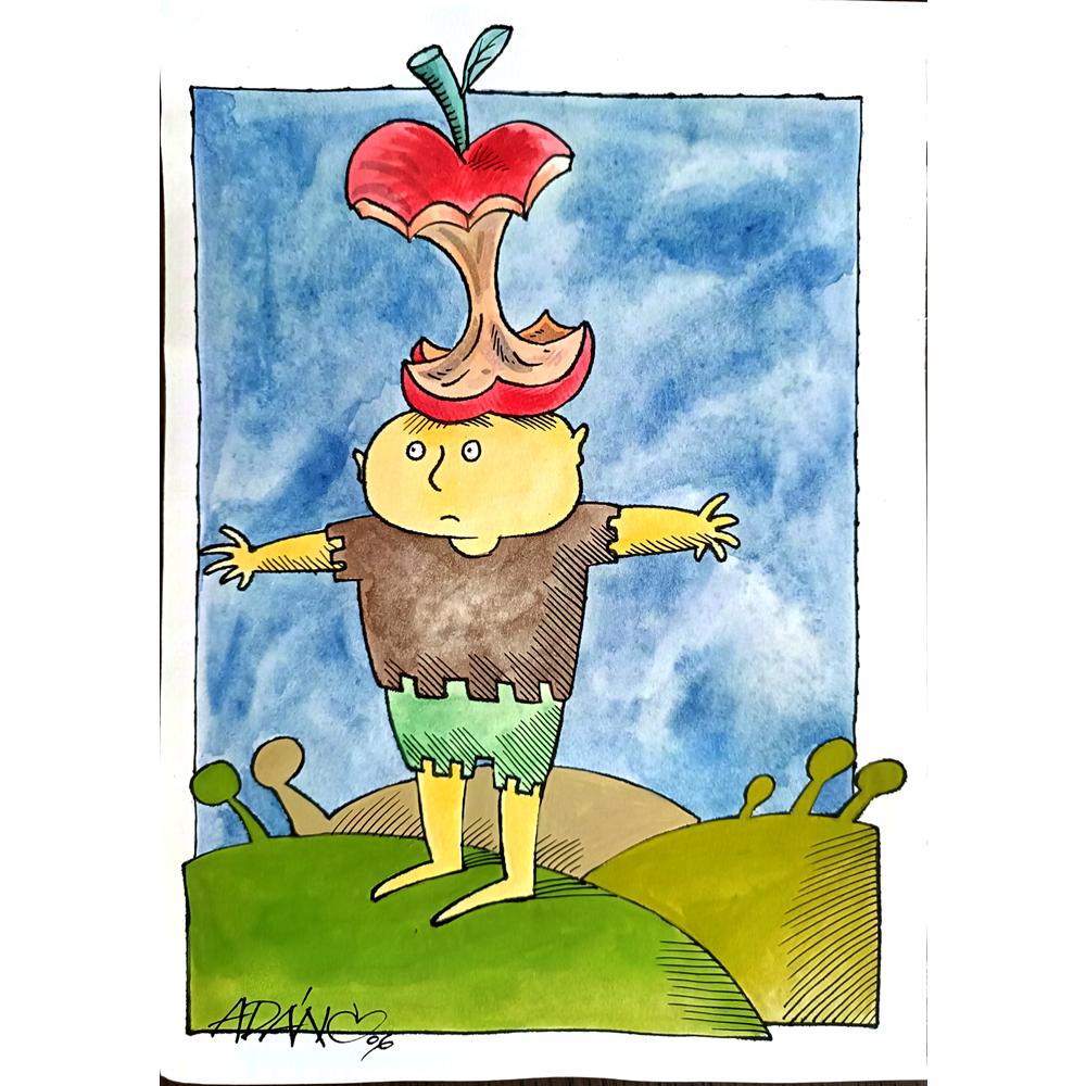 Adan Iglesias Toledo 29x21cm Original Cartoon BOD00343