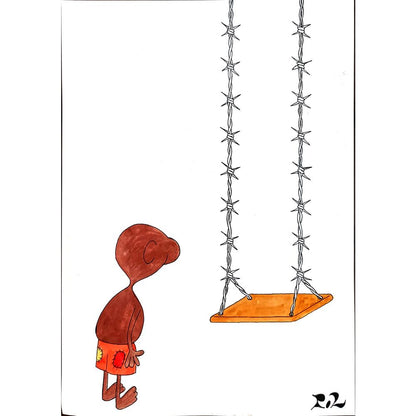 Louis Pol 29x21cm Orijinal Karikatür BOD00344