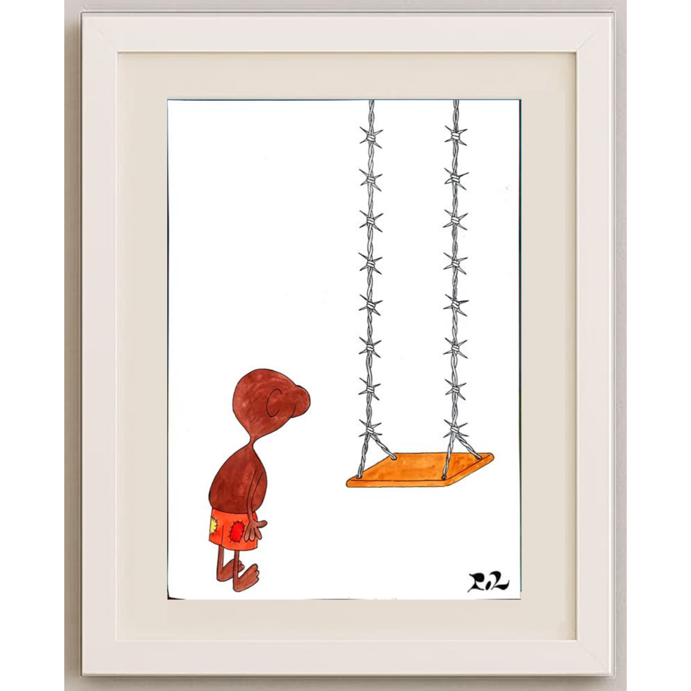 Louis Pol 29x21cm Orijinal Karikatür BOD00344