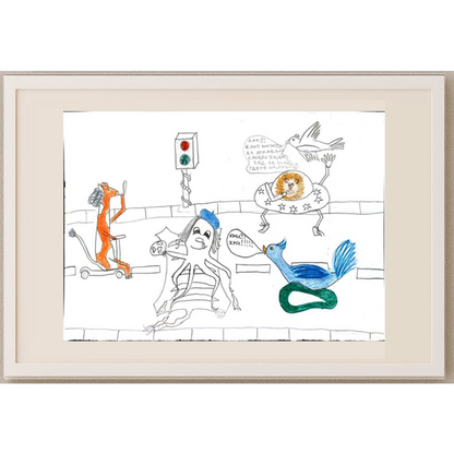 Katariha Lombaver 29x21cm Orijinal Karikatür BOD00348