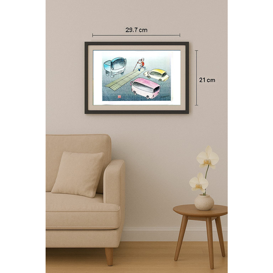 Ma Heng Chao 29x21cm Orijinal Karikatür BOD00351