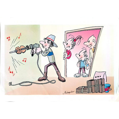 Ma Heng Chao 29x21cm Orijinal Karikatür BOD00352