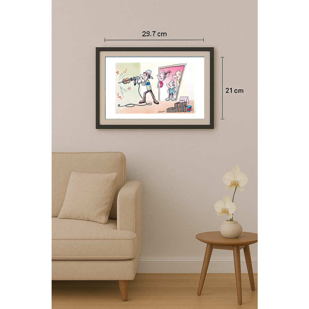 Ma Heng Chao 29x21cm Orijinal Karikatür BOD00352