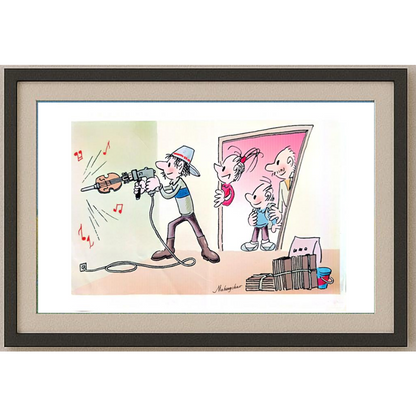Ma Heng Chao 29x21cm Orijinal Karikatür BOD00352