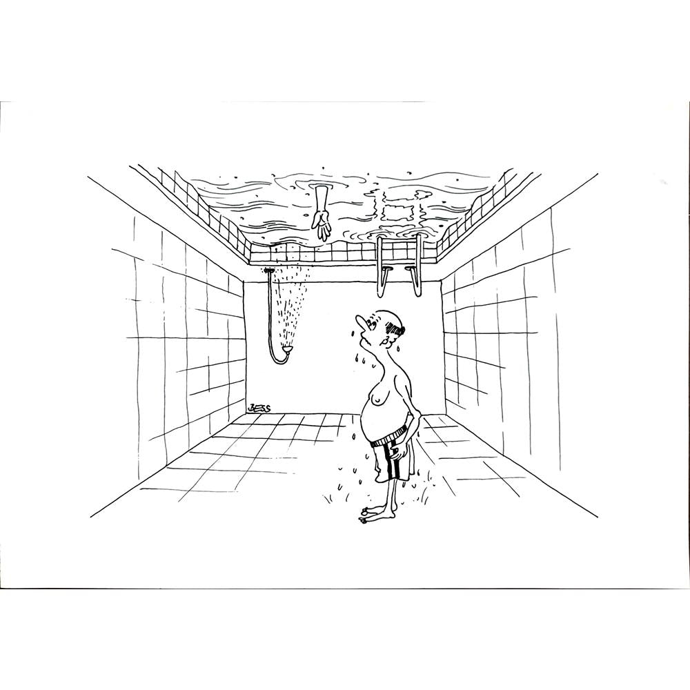 Winfried Besslich 29x21cm Orijinal Karikatür BOD00358