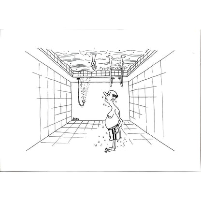 Winfried Besslich 29x21cm Orijinal Karikatür BOD00358