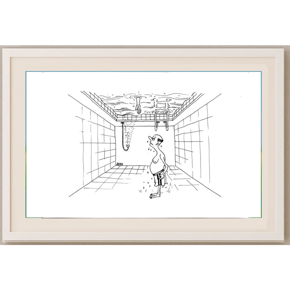 Winfried Besslich 29x21cm Orijinal Karikatür BOD00358