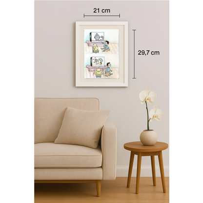 Li Xin 29x21cm Orijinal Karikatür BOD00359