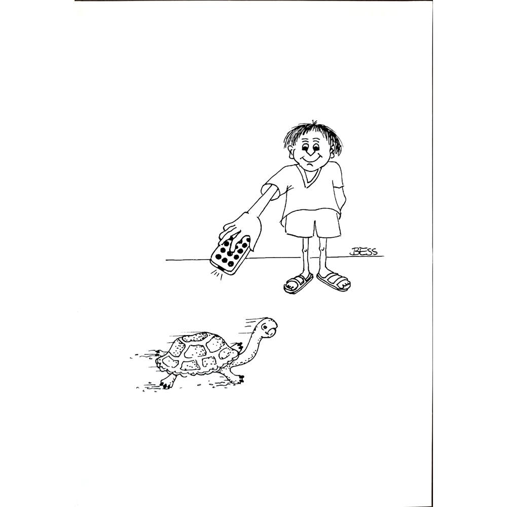 Winfried Besslich 29x21cm Orijinal Karikatür BOD00360