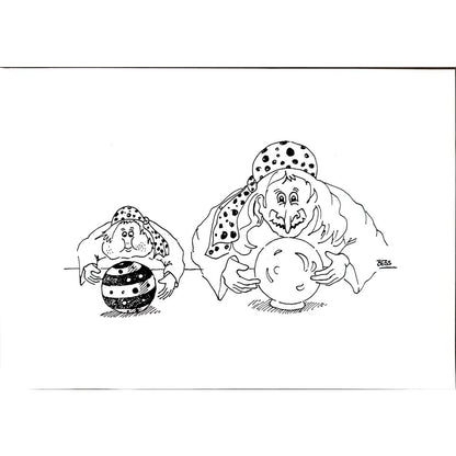Winfried Besslich 29x21cm Orijinal Karikatür BOD00361
