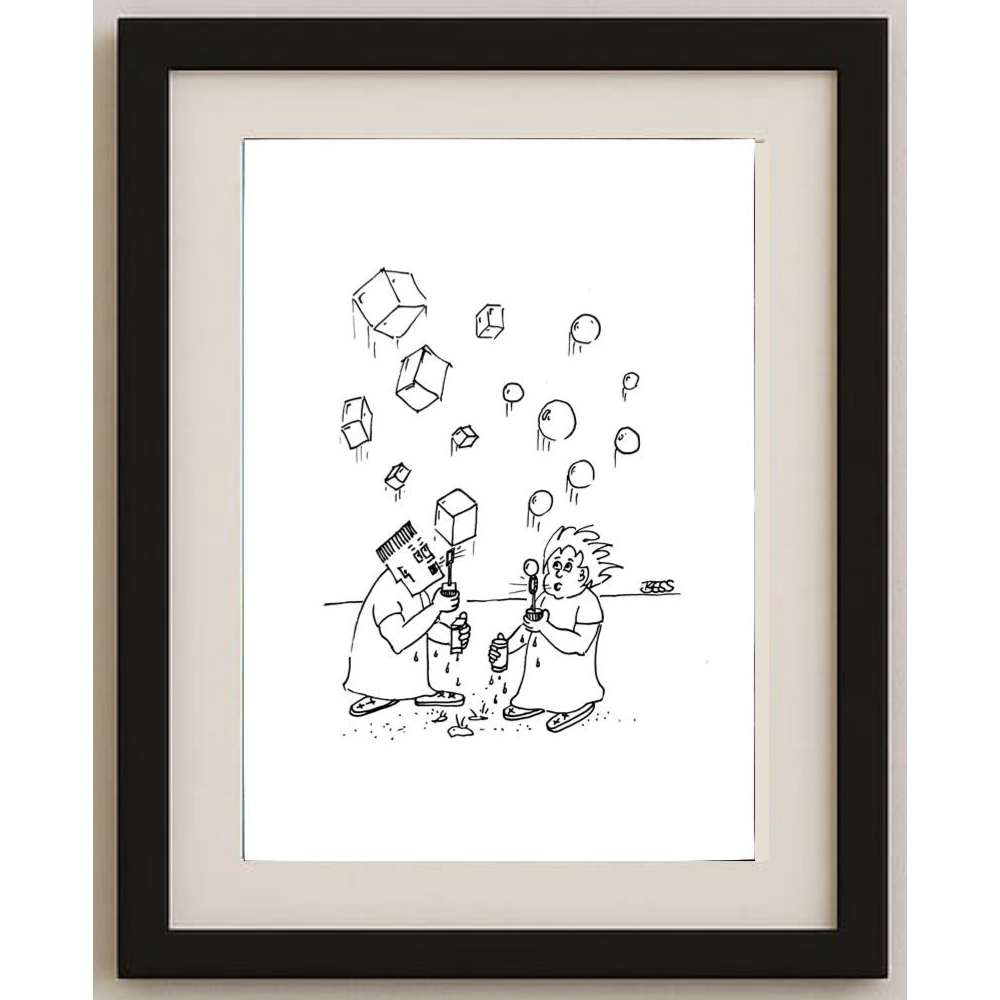 Winfried Besslich 29x21cm Orijinal Karikatür BOD00363