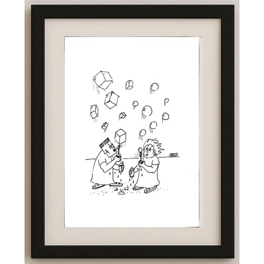 Winfried Besslich 29x21cm Orijinal Karikatür BOD00363