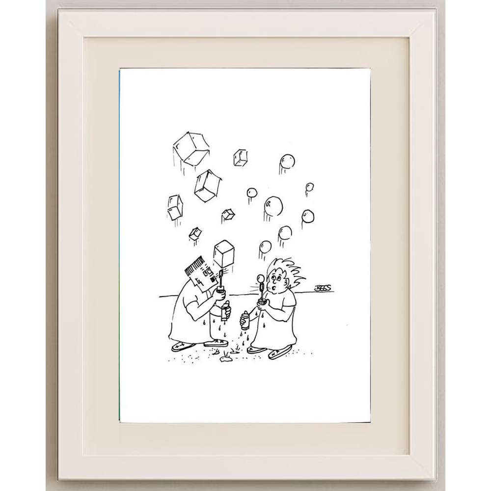 Winfried Besslich 29x21cm Orijinal Karikatür BOD00363
