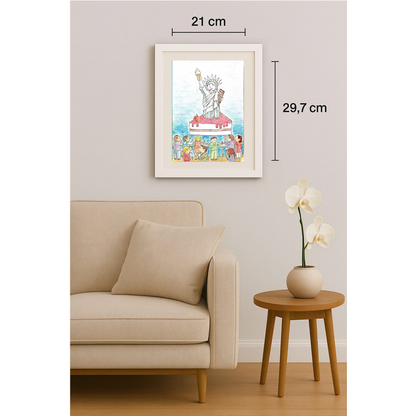 Sang Jin Kim 29x21cm Orijinal Karikatür BOD00365