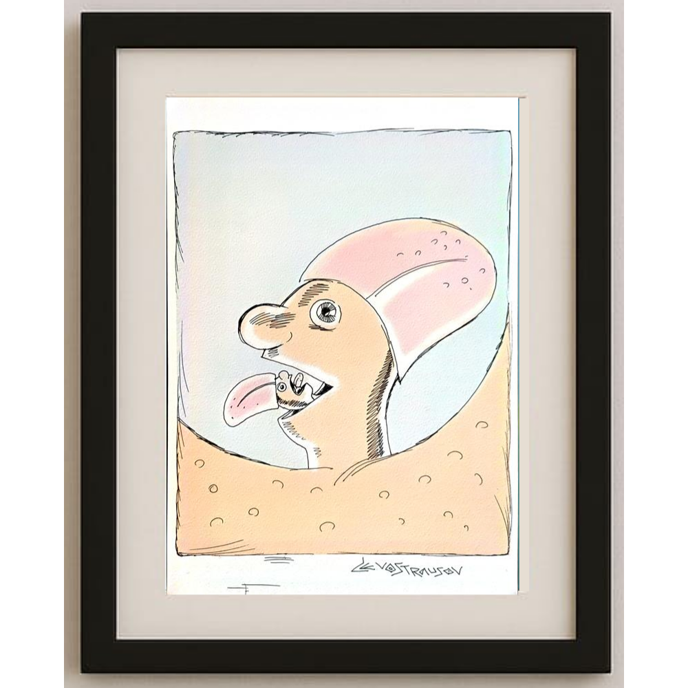 Chenzov Lev 29x21cm Orijinal Karikatür BOD00367