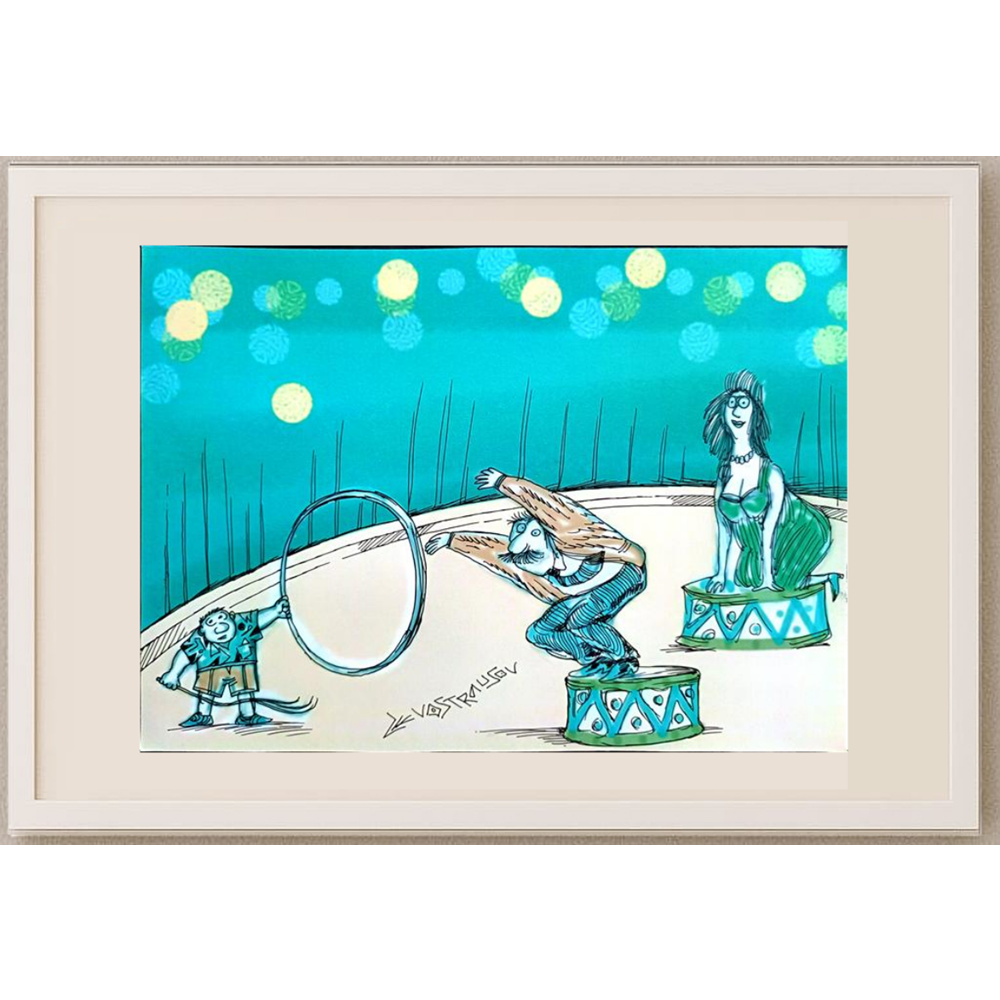 Chenzov Lev 29x21cm Orijinal Karikatür BOD00368