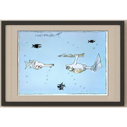 Chenzov Lev 29x21cm Orijinal Karikatür BOD00370