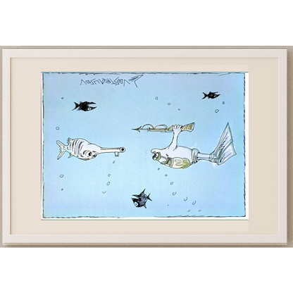 Chenzov Lev 29x21cm Orijinal Karikatür BOD00370