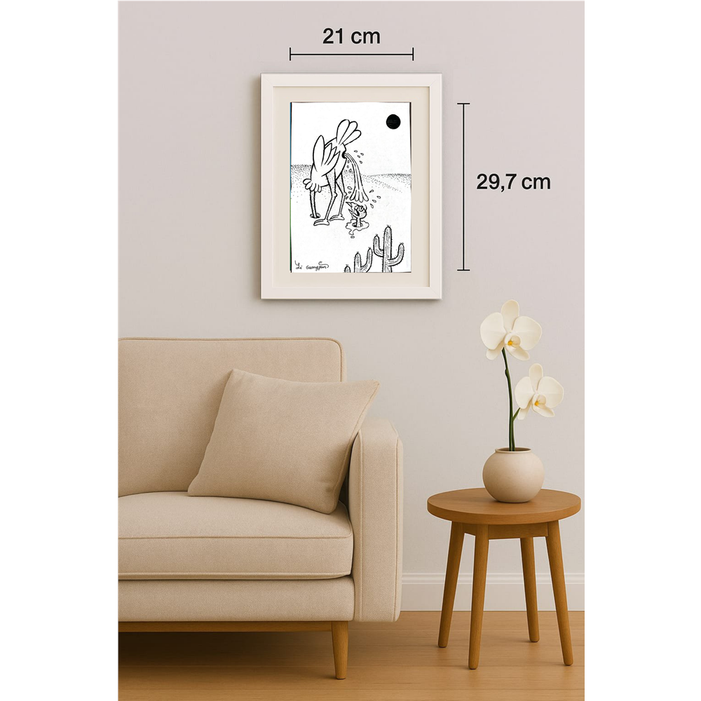 Li Guangjun 29x21cm Orijinal Karikatür BOD00372