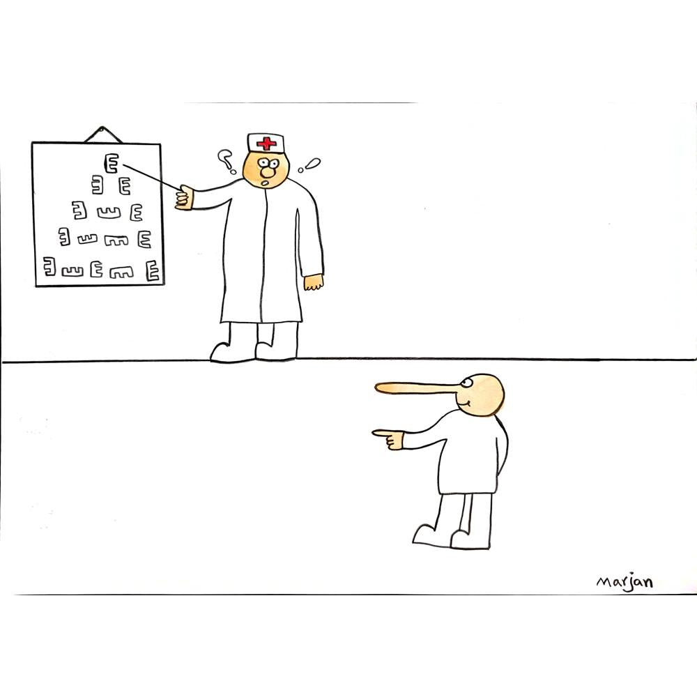 Marjan Rezaie 29x21cm Orijinal Karikatür BOD00376