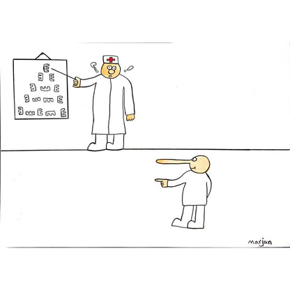 Marjan Rezaie 29x21cm Orijinal Karikatür BOD00376
