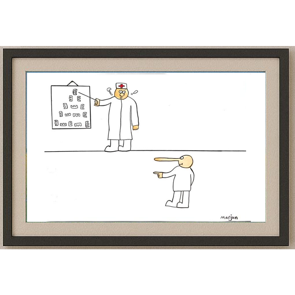Marjan Rezaie 29x21cm Orijinal Karikatür BOD00376
