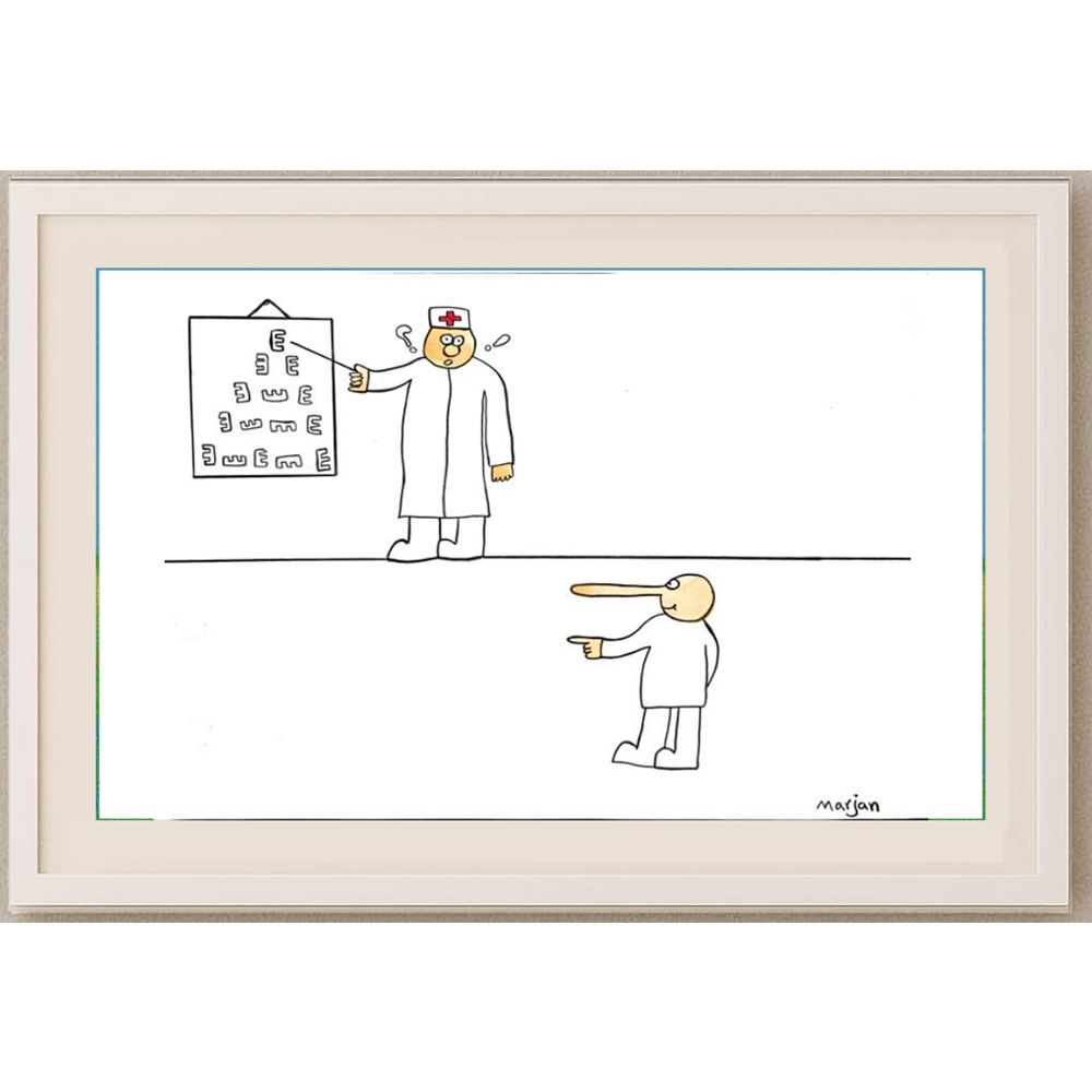 Marjan Rezaie 29x21cm Orijinal Karikatür BOD00376