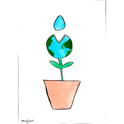 Marjan Rezaie 29x21cm Original Cartoon BOD00377