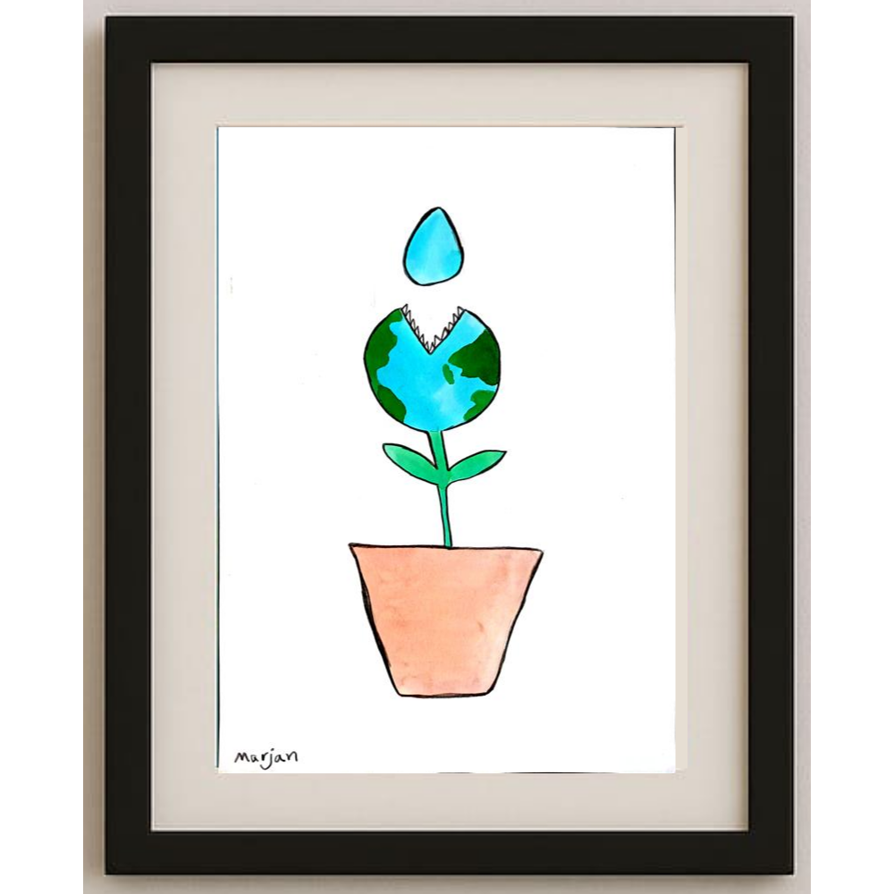 Marjan Rezaie 29x21cm Original Cartoon BOD00377