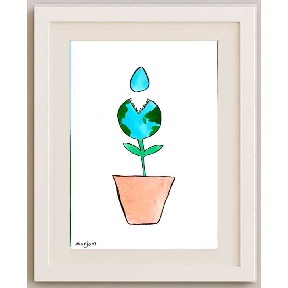 Marjan Rezaie 29x21cm Original Cartoon BOD00377