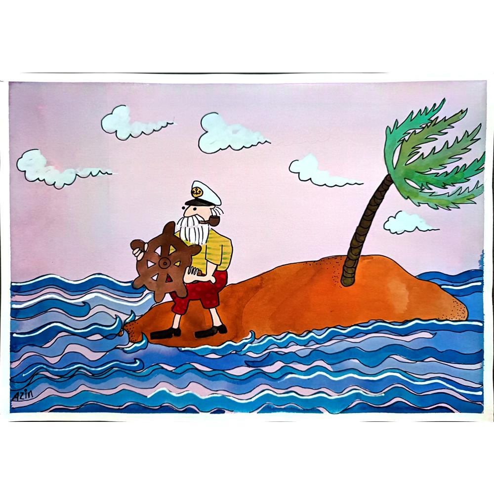 Marzeyah Rezaei 29x21cm Orijinal Karikatür BOD00378