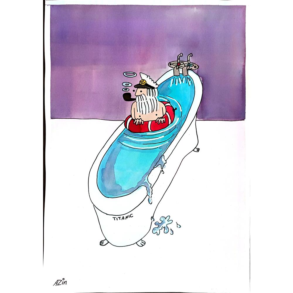 Marzeyah Rezaei 29x21cm Orijinal Karikatür BOD00379