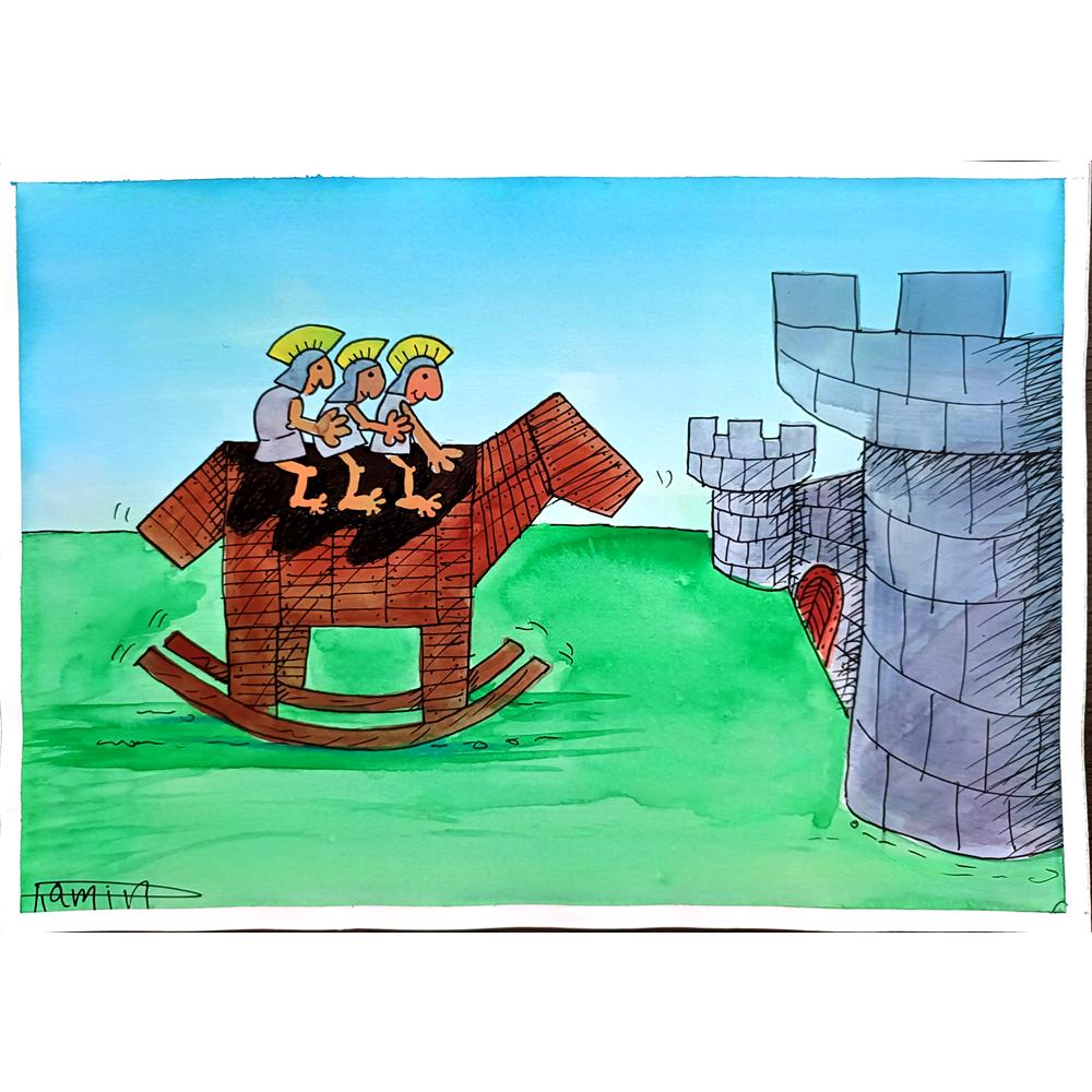 Ramin Rezaie 29x21cm Orijinal Karikatür BOD00381