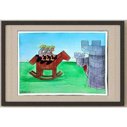 Ramin Rezaie 29x21cm Orijinal Karikatür BOD00381