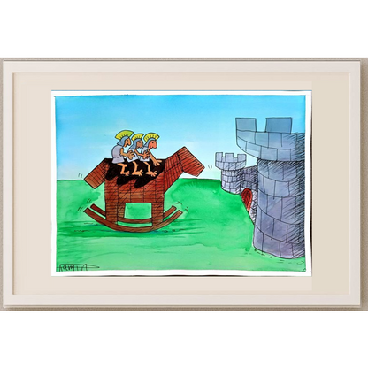 Ramin Rezaie 29x21cm Orijinal Karikatür BOD00381