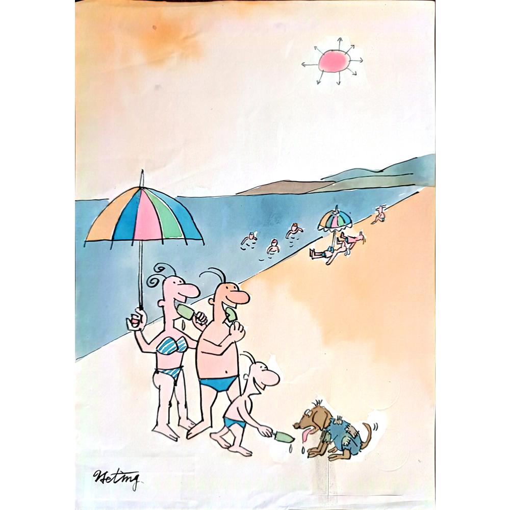 Ye Ting 29x21cm Orijinal Karikatür BOD00382