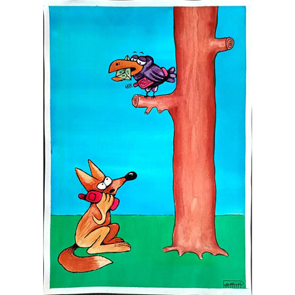 Ramin Rezaie 29x21cm Orijinal Karikatür BOD00383