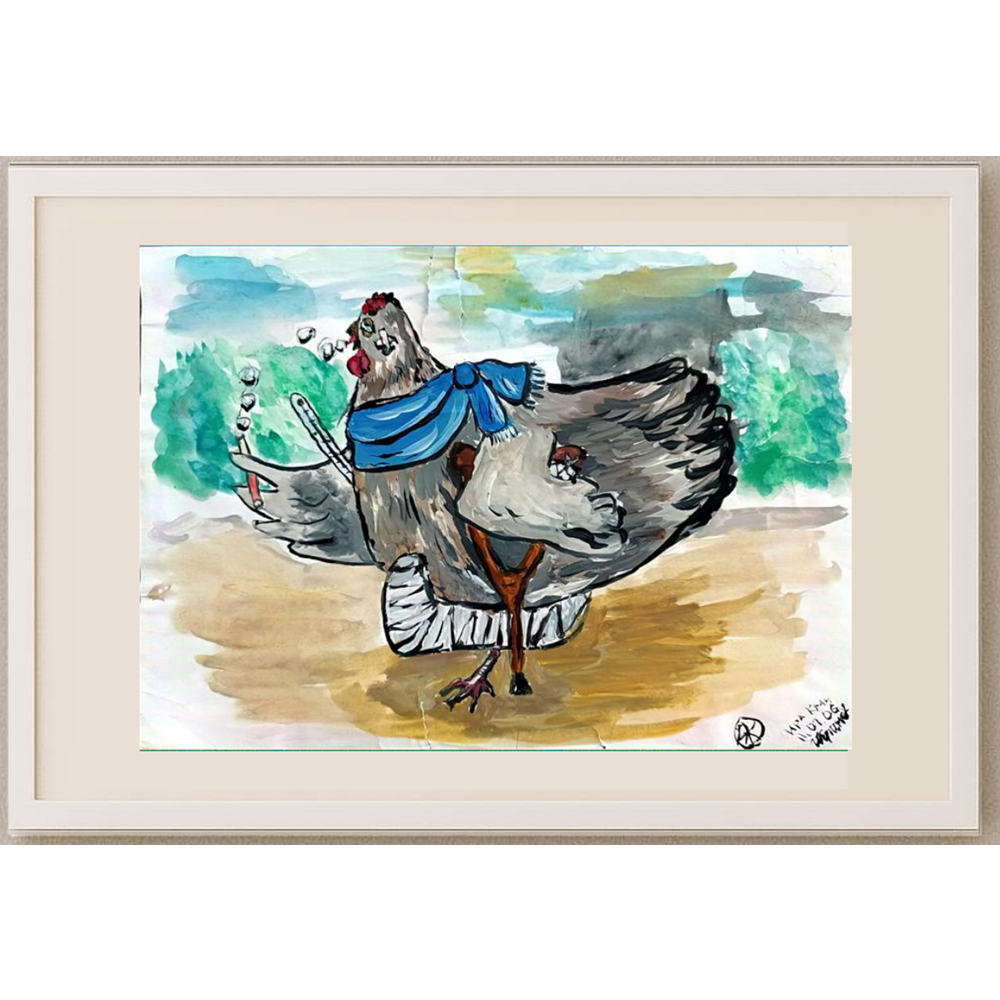 Irina Kran 29x21cm Orijinal Karikatür BOD00384