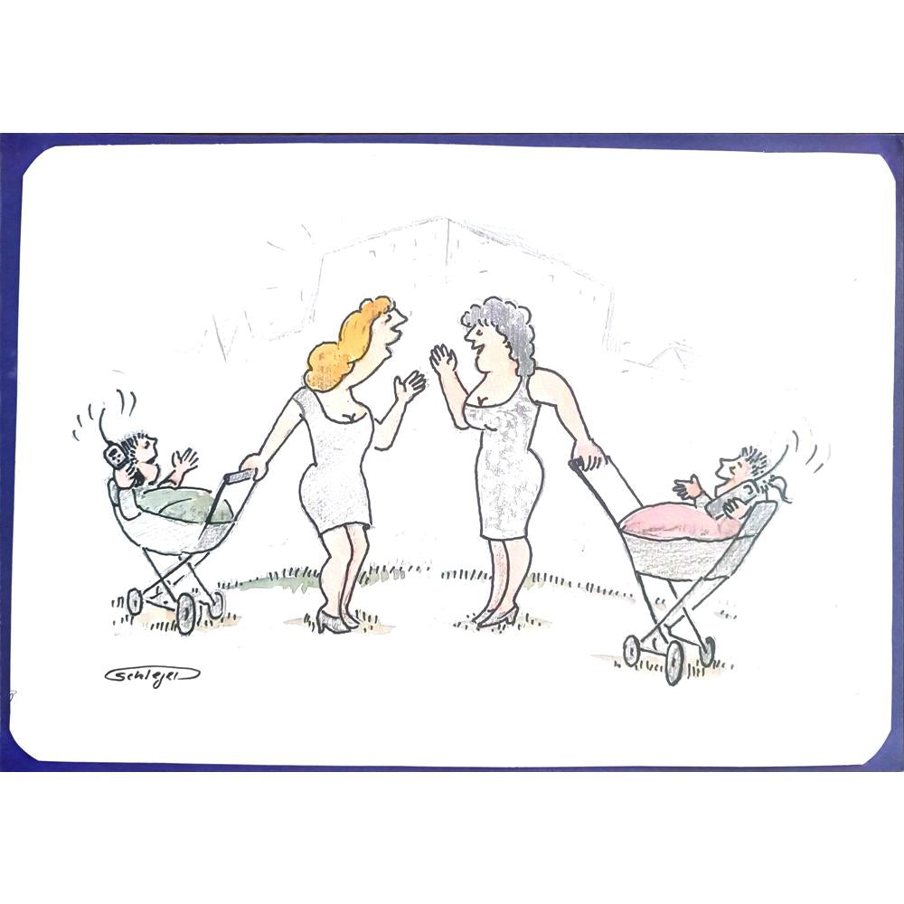 Wolfgang Schlegel 29x21cm Original Cartoon BOD00386
