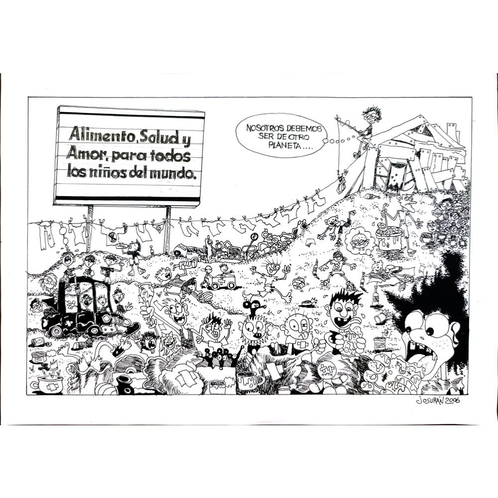 Josuran Oscar 29x21cm Orijinal Karikatür BOD00391
