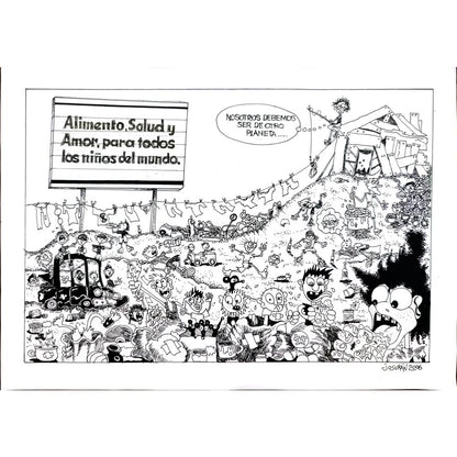 Josuran Oscar 29x21cm Orijinal Karikatür BOD00391