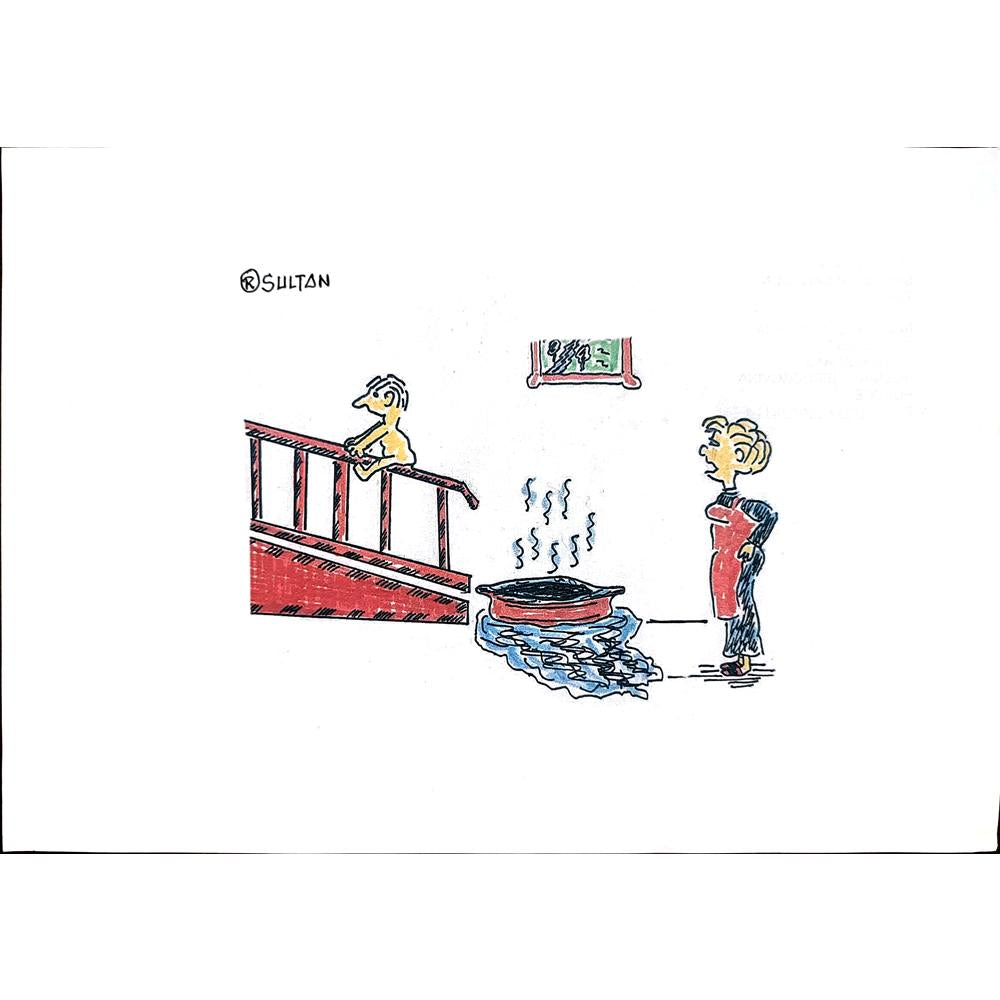 Reshad Sultanovic 29x21cm Orijinal Karikatür BOD00394
