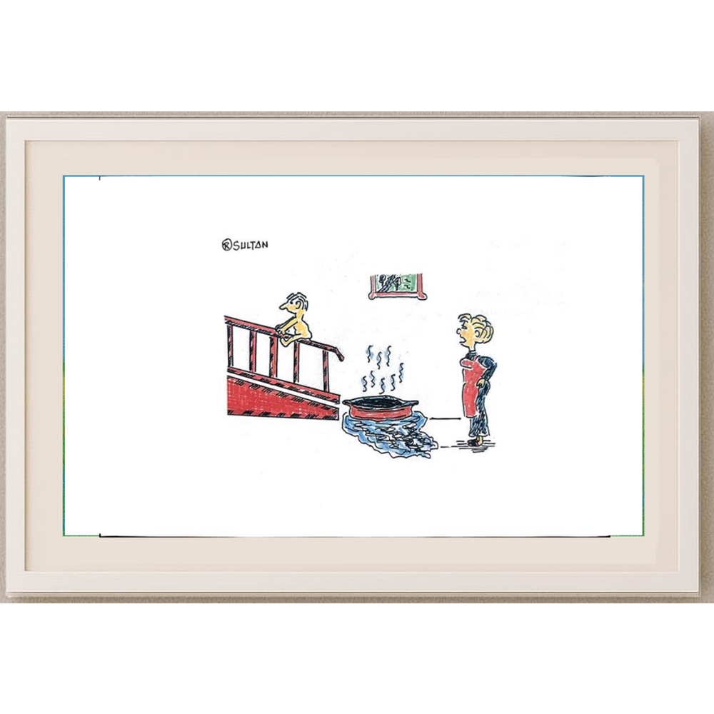 Reshad Sultanovic 29x21cm Orijinal Karikatür BOD00394