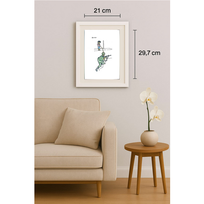 Reshad Sultanovic 29x21cm Orijinal Karikatür BOD00396